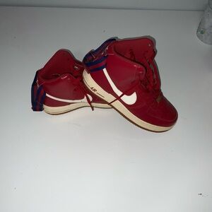 Nike Red and White Men's Athletic Shoes